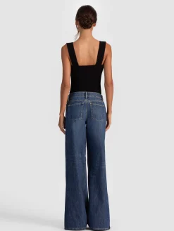 Alice and Olivia CROP TOPS*ADRIANNA KNIT CORSET BLACK