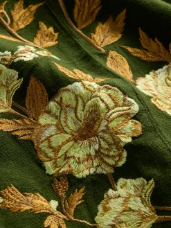 Alice and Olivia ANDREW PANT|JADE MESH BUTTON DOWN*AKERS EMBROIDERED PANT MIDNIGHT BLUE