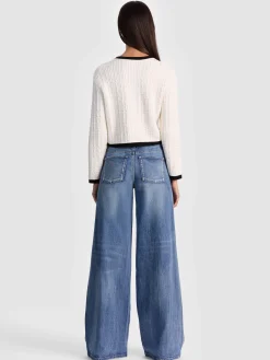 Alice and Olivia CARDIGANS*AKIRA BOW CARDIGAN GREY MINERAL