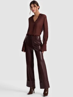 Alice and Olivia VEGAN*ALEXANDER VEGAN ANKLE PANT ECRU