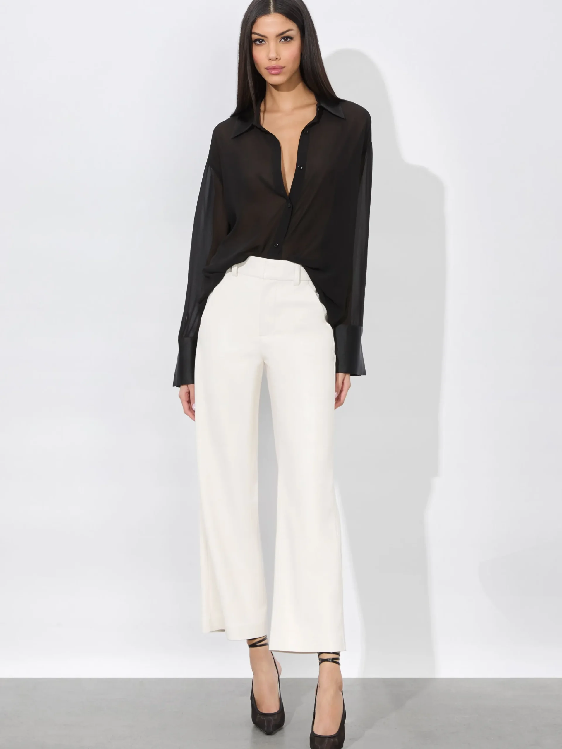 Alice and Olivia VEGAN*ALEXANDER VEGAN TROUSER OFF WHITE