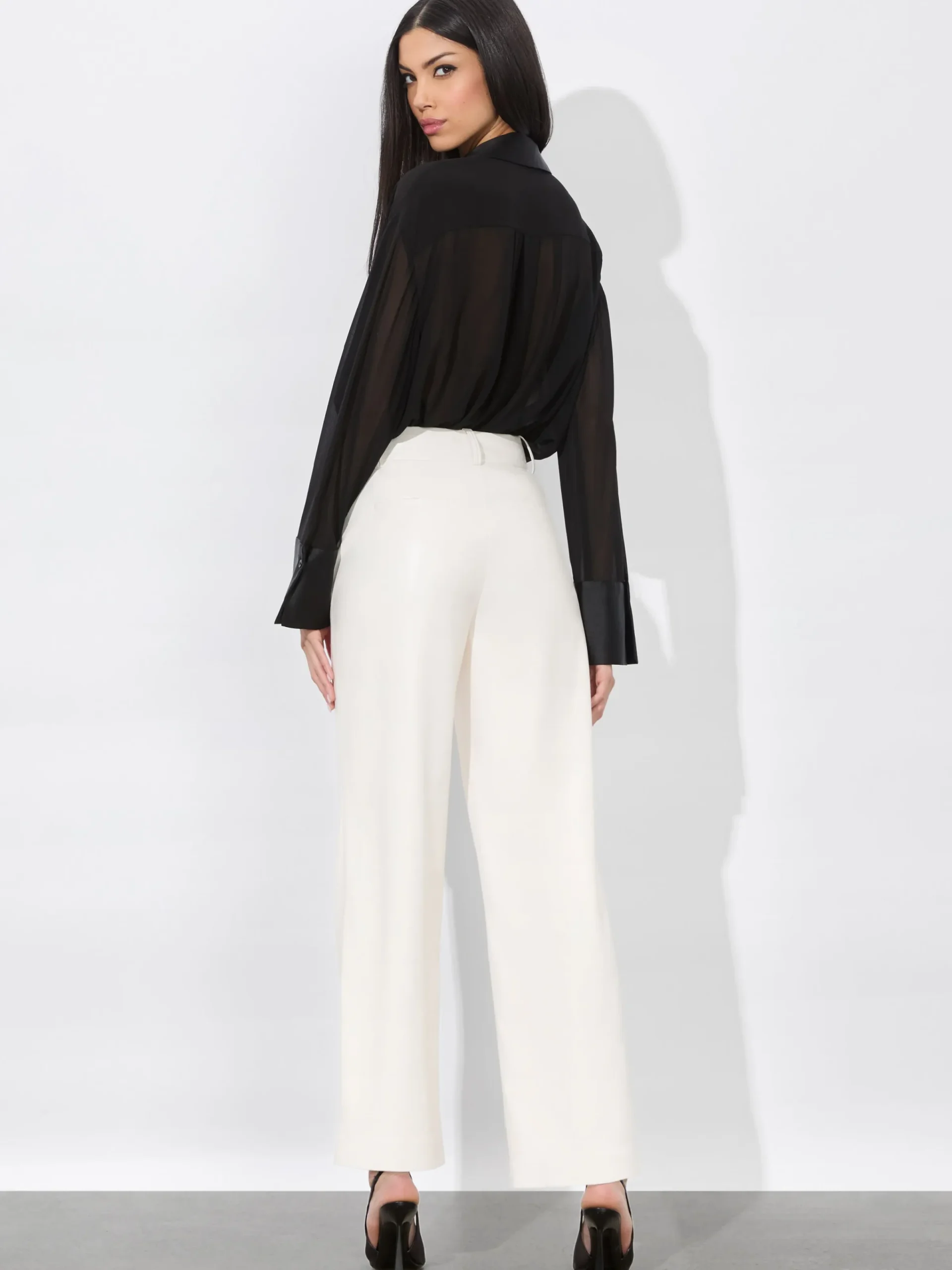 Alice and Olivia VEGAN*ALEXANDER VEGAN TROUSER OFF WHITE