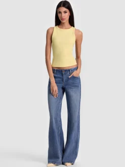 Alice and Olivia TANKS*ALLEN TANK TOP PRALINE/ECRU