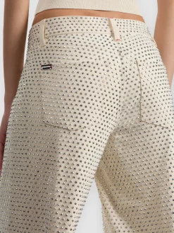 Alice and Olivia JEANS*AMAZING EMBELLISHED JEAN GREY MINERAL