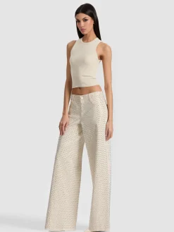 Alice and Olivia JEANS*AMAZING EMBELLISHED JEAN GREY MINERAL