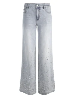 Alice and Olivia JEANS*AMAZING EMBELLISHED JEAN MAYA CHARCOAL BLACK