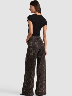 Alice and Olivia JEANS*AMAZING EMBELLISHED JEAN MAYA CHARCOAL BLACK