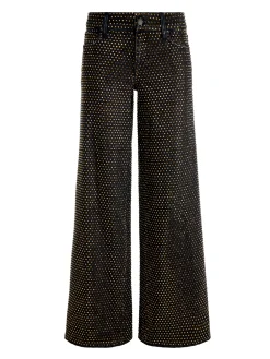Alice and Olivia JEANS*AMAZING EMBELLISHED JEAN MAYA CHARCOAL BLACK
