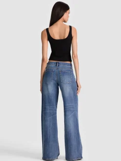 Alice and Olivia JEANS*AMAZING JEAN SOFT WHITE