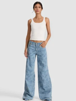 Alice and Olivia JEANS*AMAZING PAISLEY JEAN BLACK