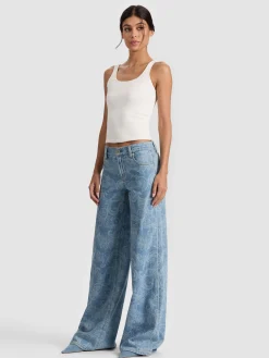 Alice and Olivia JEANS*AMAZING PAISLEY JEAN BLACK