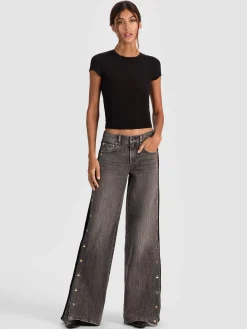 Alice and Olivia JEANS*AMAZING SNAP JEAN OFF WHITE
