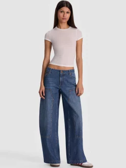 Alice and Olivia JEANS*ANDIE CARPENTER BARREL JEAN