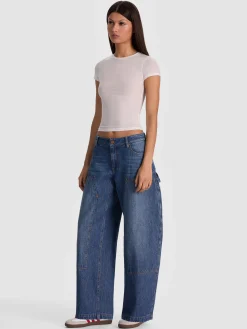 Alice and Olivia JEANS*ANDIE CARPENTER BARREL JEAN