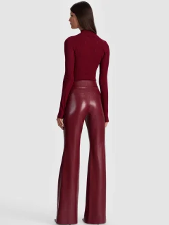 Alice and Olivia VEGAN*ANDREW VEGAN PANT BLACK