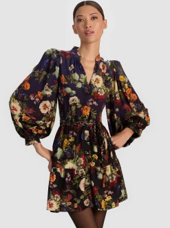 Alice and Olivia MINI*ANTONETTE MINI DRESS REGAL RETREAT