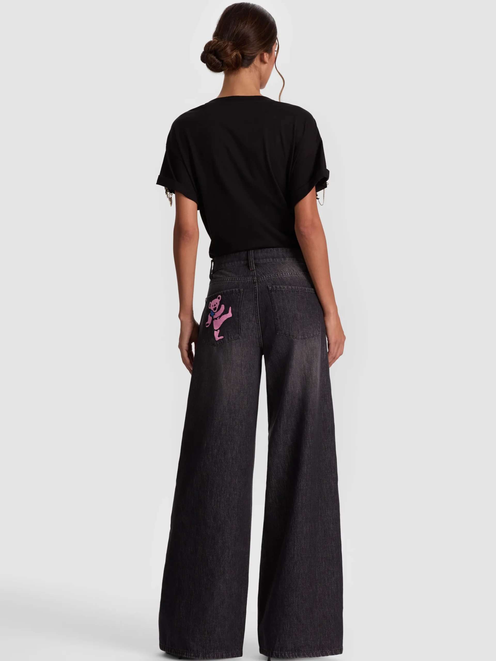 Alice and Olivia JEANS*A+O X GRATEFUL DEAD AMAZING JEAN OFF WHITE