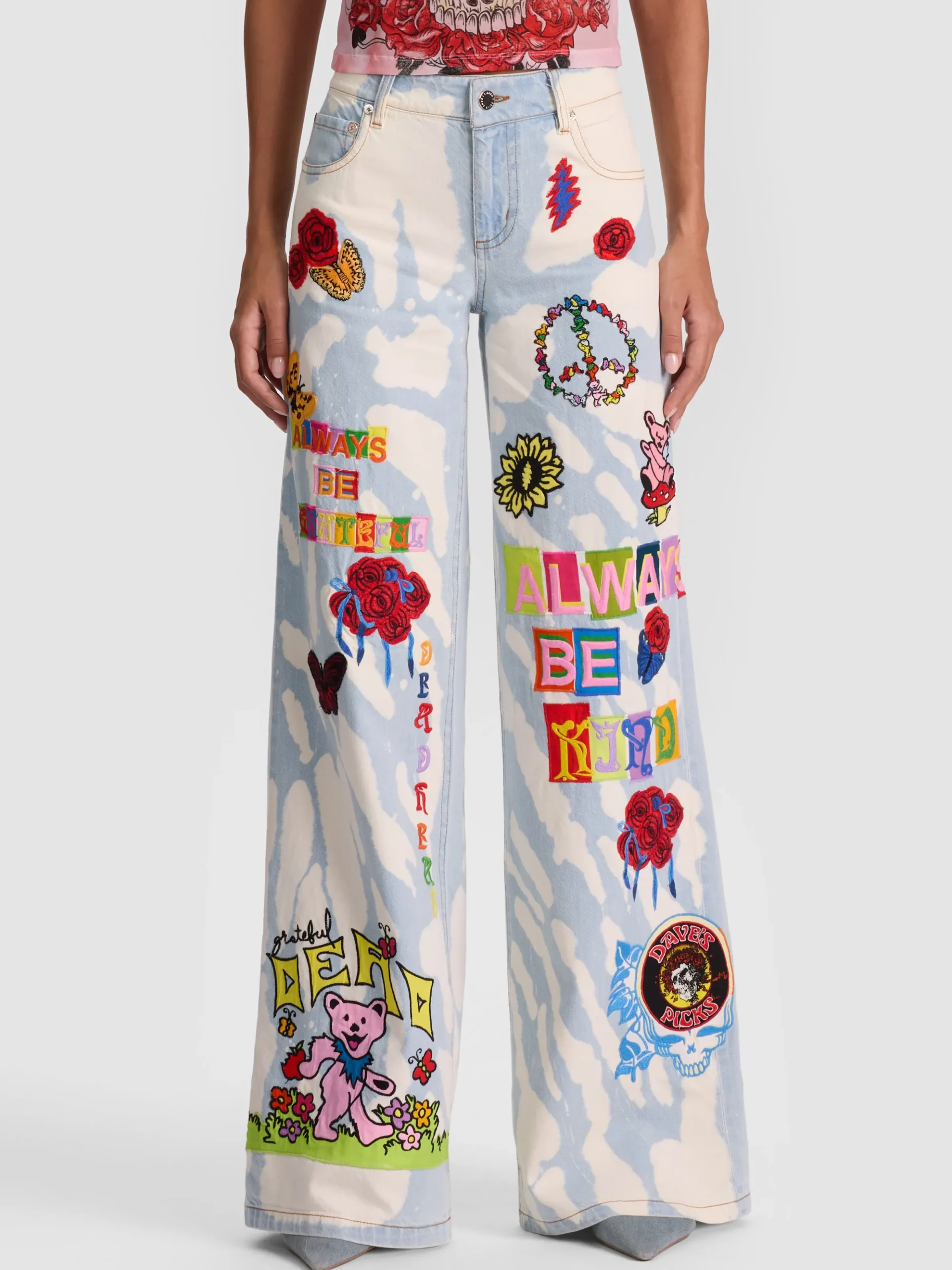 Alice and Olivia JEANS*A+O X GRATEFUL DEAD AMAZING JEAN