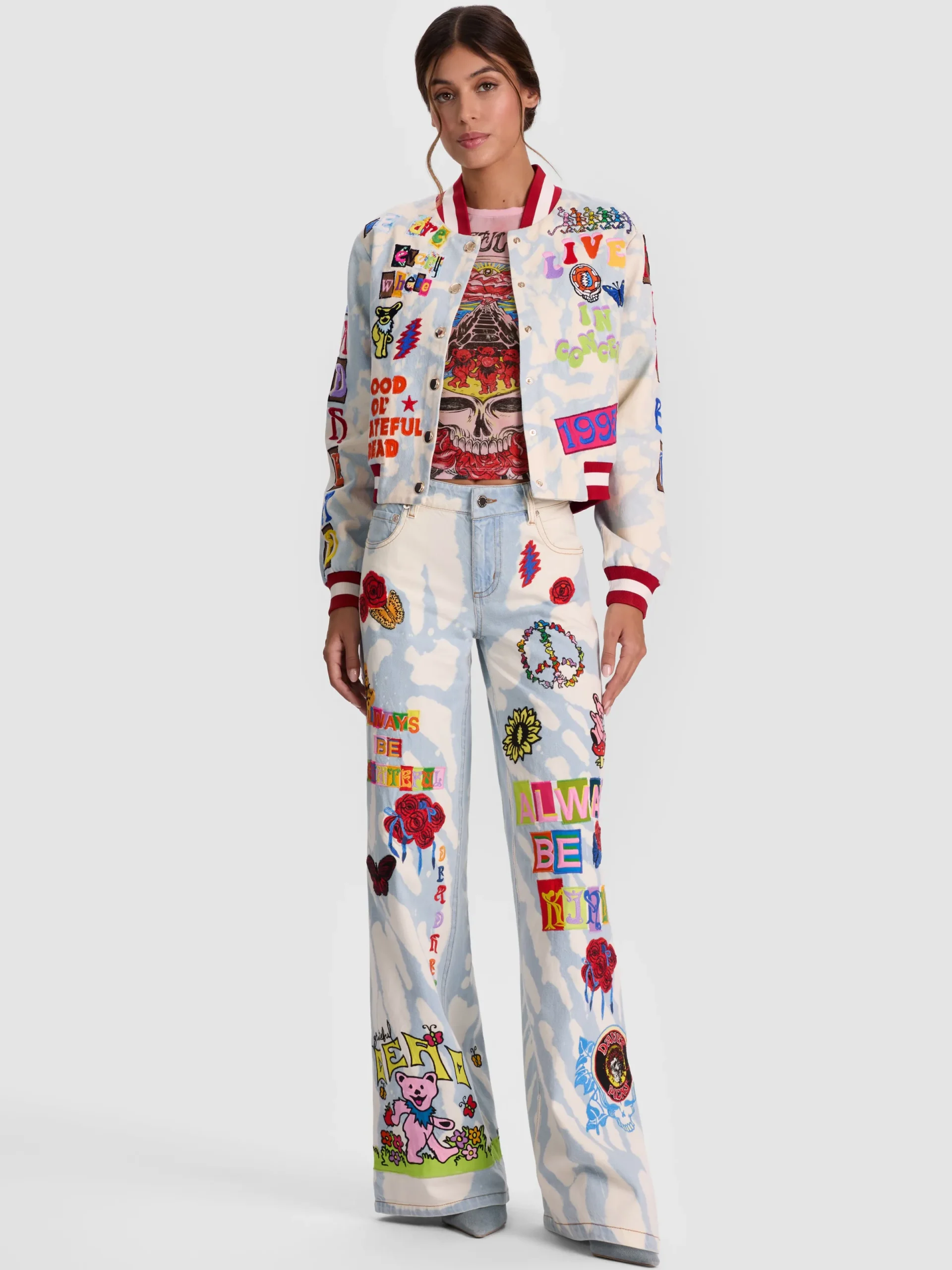 Alice and Olivia JEANS*A+O X GRATEFUL DEAD AMAZING JEAN