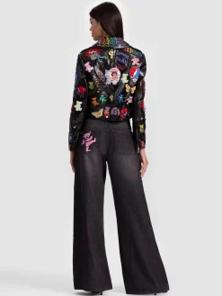 Alice and Olivia VEGAN*A+O X GRATEFUL DEAD CODY VEGAN MOTO JACKET