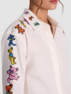 Alice and Olivia BLOUSES*A+O X GRATEFUL DEAD DIMITRA BUTTON DOWN