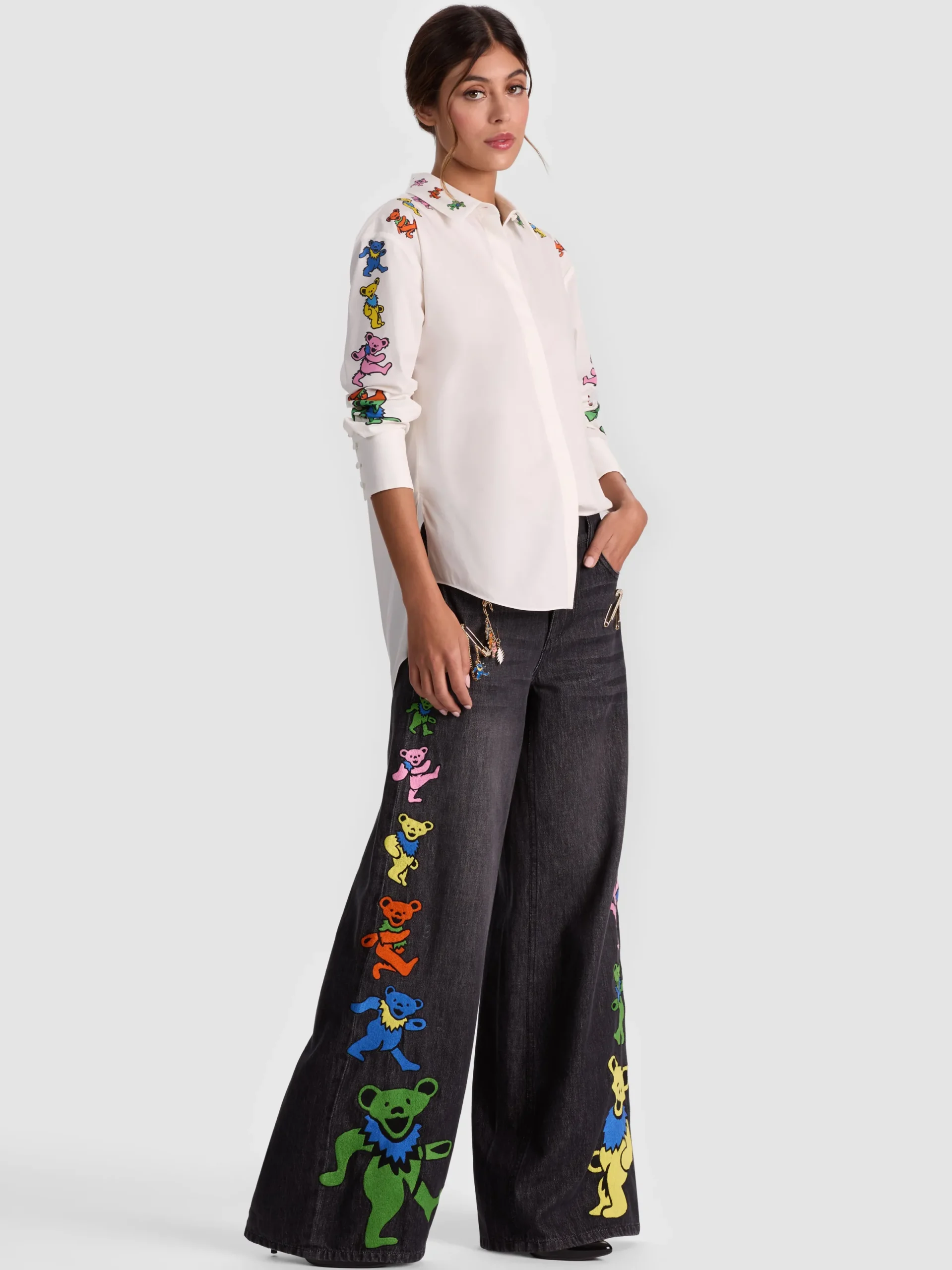 Alice and Olivia BLOUSES*A+O X GRATEFUL DEAD DIMITRA BUTTON DOWN