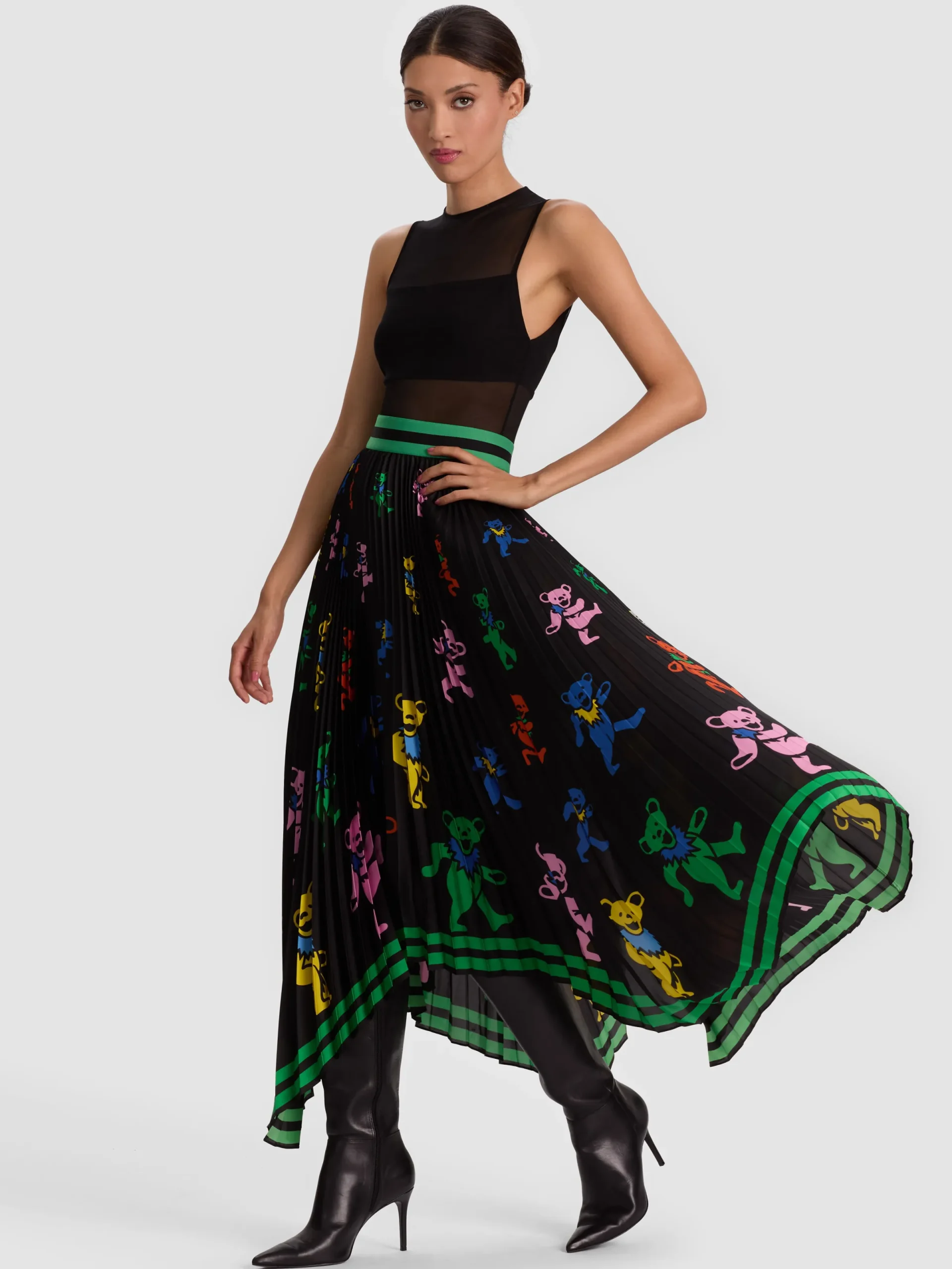 Alice and Olivia MAXI*A+O X GRATEFUL DEAD KATZ MAXI SKIRT