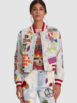 Alice and Olivia JACKETS*A+O X GRATEFUL DEAD KERI DENIM JACKET