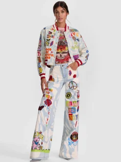 Alice and Olivia JACKETS*A+O X GRATEFUL DEAD KERI DENIM JACKET