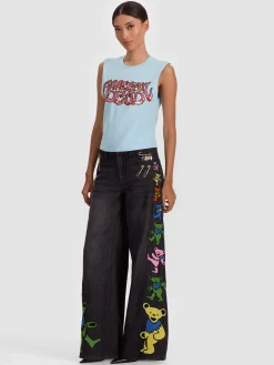 Alice and Olivia CROP TOPS*A+O X GRATEFUL DEAD MICAH MUSCLE TANK