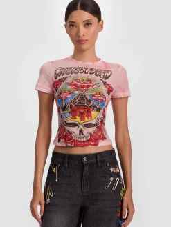 Alice and Olivia CROP TOPS*A+O X GRATEFUL DEAD TESS TEE