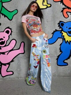 Alice and Olivia CROP TOPS*A+O X GRATEFUL DEAD TESS TEE