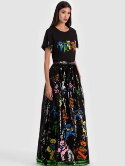 Alice and Olivia MAXI*A+O X GRATEFUL DEAD TINA BALLGOWN SKIRT