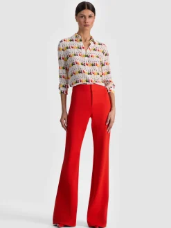 Alice and Olivia BLOUSES*A+O X GRETCHEN ROEHRS WILLA SILK BLOUSE BUTTER
