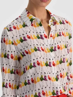 Alice and Olivia BLOUSES*A+O X GRETCHEN ROEHRS WILLA SILK BLOUSE BUTTER