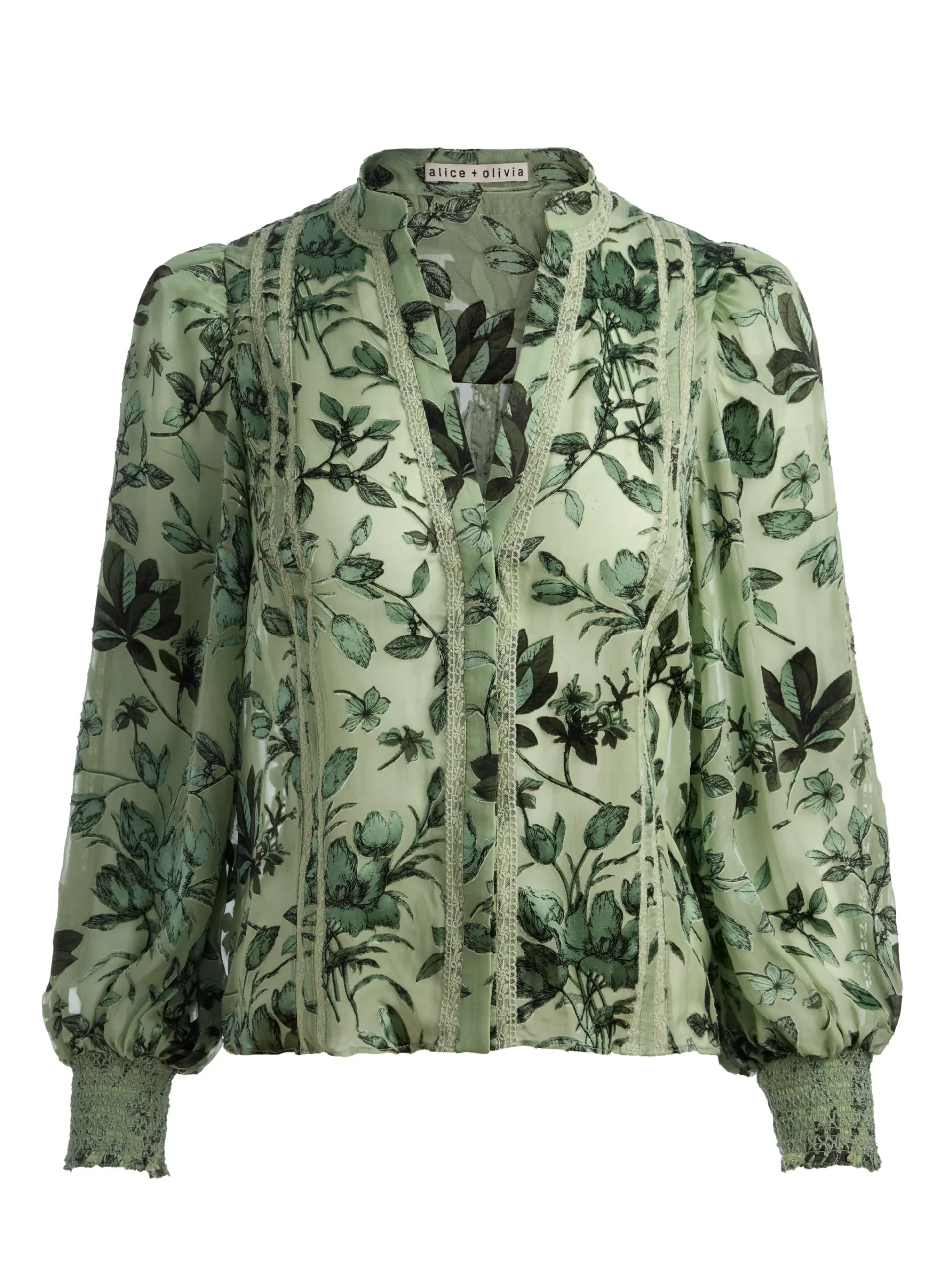 Alice and Olivia BLOUSES*ARLETTE BLOUSE MYSTIC GARDEN SAGE