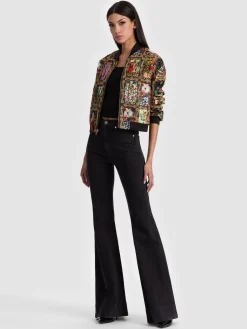 Alice and Olivia JACKETS*ASHER EMBELLISHED VARSITY JACKET