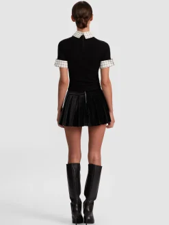 Alice and Olivia PULLOVERS*ASTER COLLARED PULLOVER SOFT WHITE