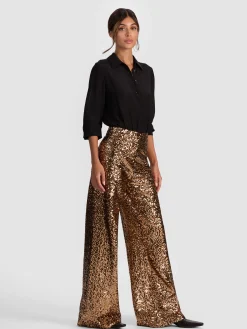 Alice and Olivia WIDE LEG*ATHENA SEQUIN PANT