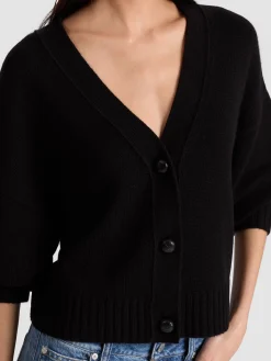 Alice and Olivia CARDIGANS*ATTICUS CASHMERE CARDIGAN BLACK