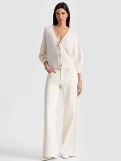 Alice and Olivia CARDIGANS*ATTICUS CASHMERE CARDIGAN GREY MINERAL