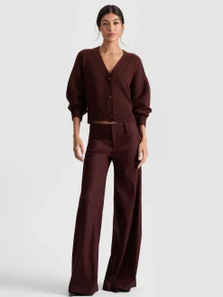 Alice and Olivia CARDIGANS*ATTICUS CASHMERE CARDIGAN ECRU