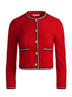 Alice and Olivia CROPPED JACKETS*AVALON SHRUNKEN TWEED JACKET