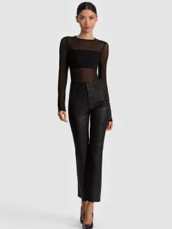 Alice and Olivia BODYSUITS*BANDEAU LONG SLEEVE BODYSUIT OFF WHITE