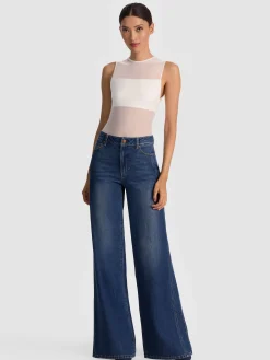 Alice and Olivia BODYSUITS*BANDEAU SLEEVELESS BODYSUIT BLACK