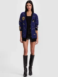 Alice and Olivia CARDIGANS*BRADFORD CELESTIAL STACEFACE CARDIGAN