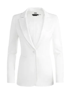 Alice and Olivia BLAZERS*BREANN FITTED BLAZER OFF WHITE