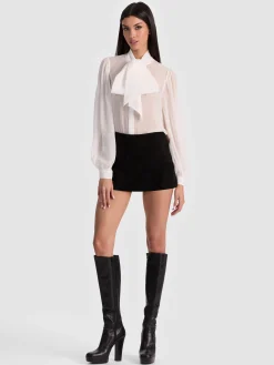 Alice and Olivia BLOUSES*BRENTLEY BLOUSE BLACK