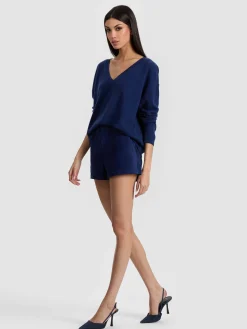 Alice and Olivia SHORTS*CADY SUEDE SHORT BLACK