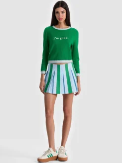 Alice and Olivia PULLOVERS*CAROLANN CASHMERE SHRUNKEN PULLOVER